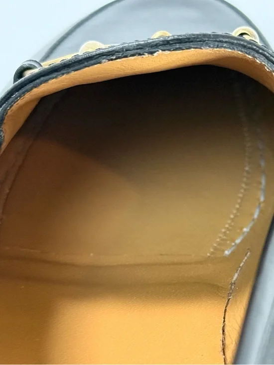 GUCCI Calfskin Womens Jordaan Loafers Size 37 Black - Picture 15 of 16